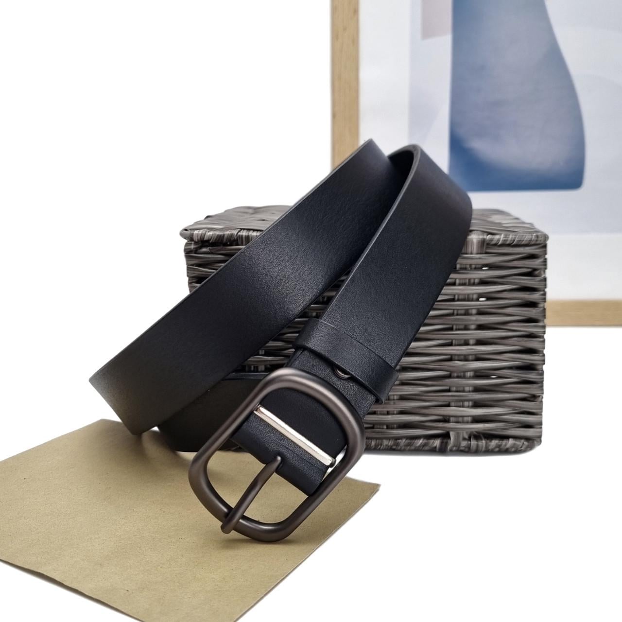 Ремінь Sfip натуральна шкіра гладкий Чорний (35-01-17)