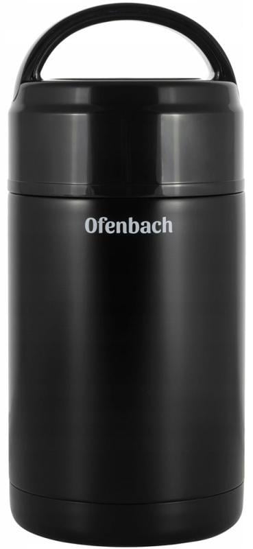Термос харчовий Ofenbach із нержавіючої сталі 1000 мл Чорний - фото 2