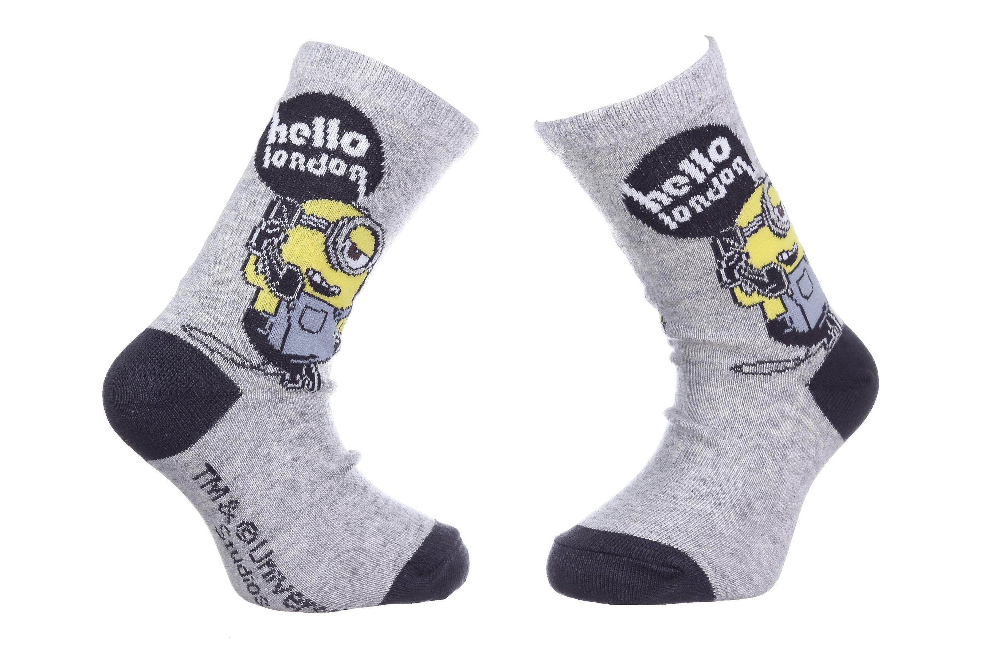 Шкарпетки Minions Hello London р. 27-30 Gray (37014-1)