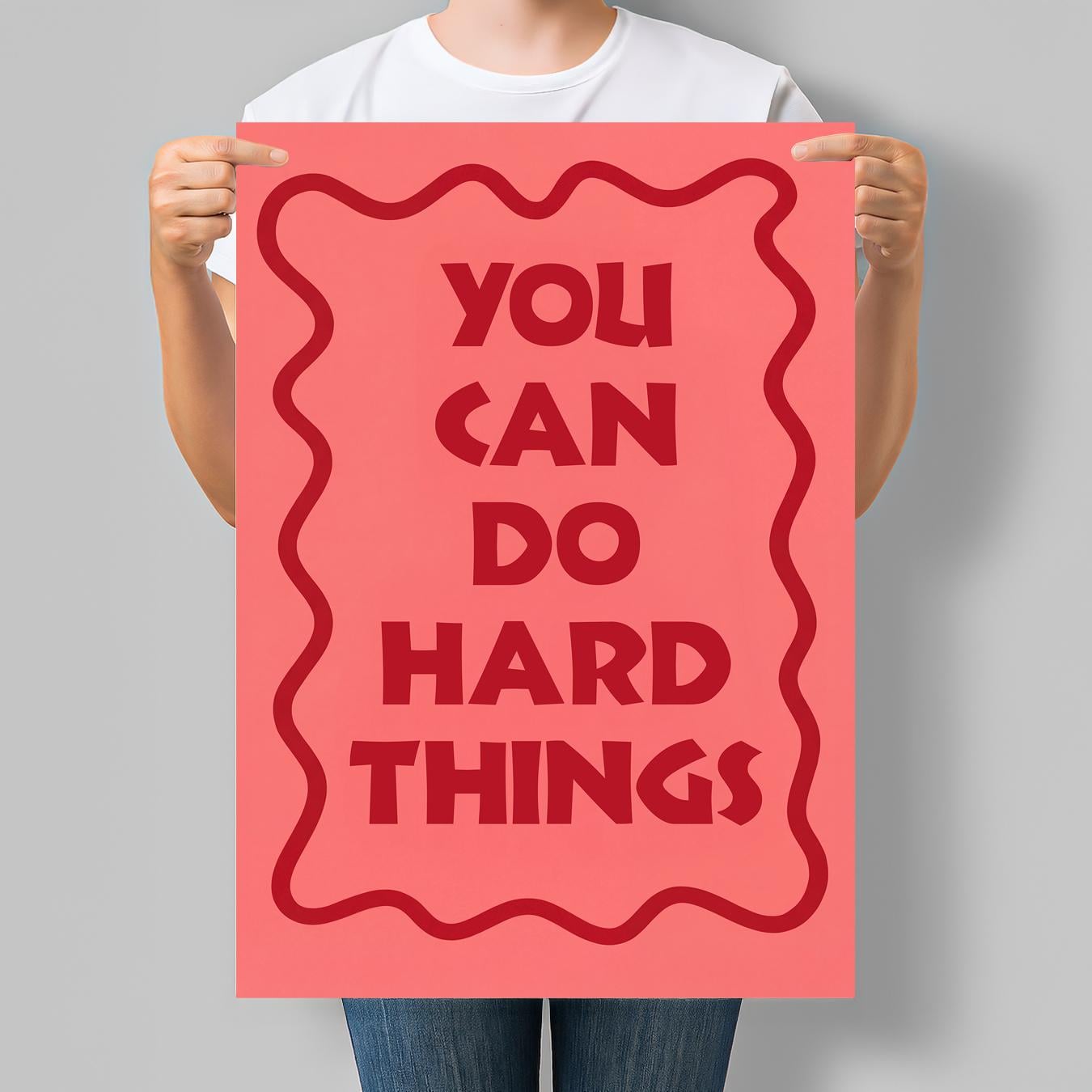 Постер мотивационный You Can Do Hard Things Ти здатен впоратися з труднощами 42x60 см A2 без рамки (MOTN010_A2)