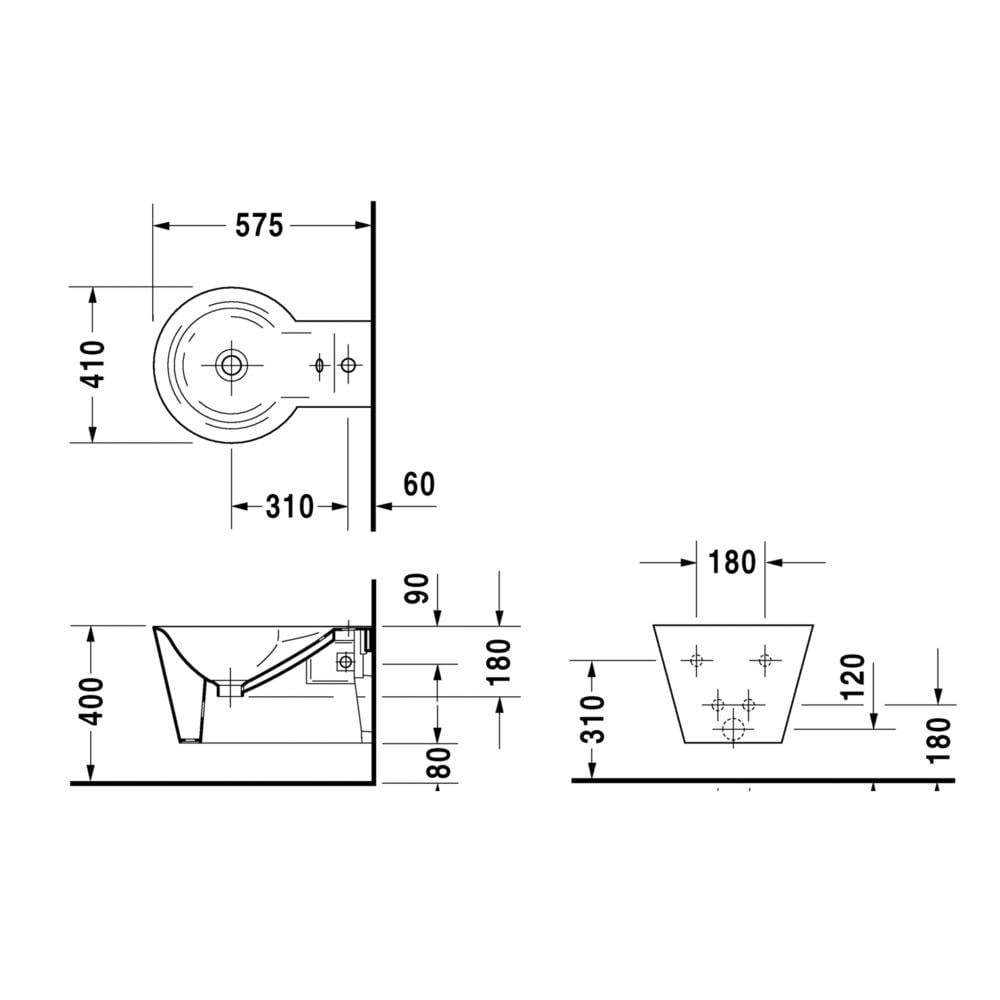 Біде підвісне DURAVIT Starck 0274150000 (142295) - фото 2