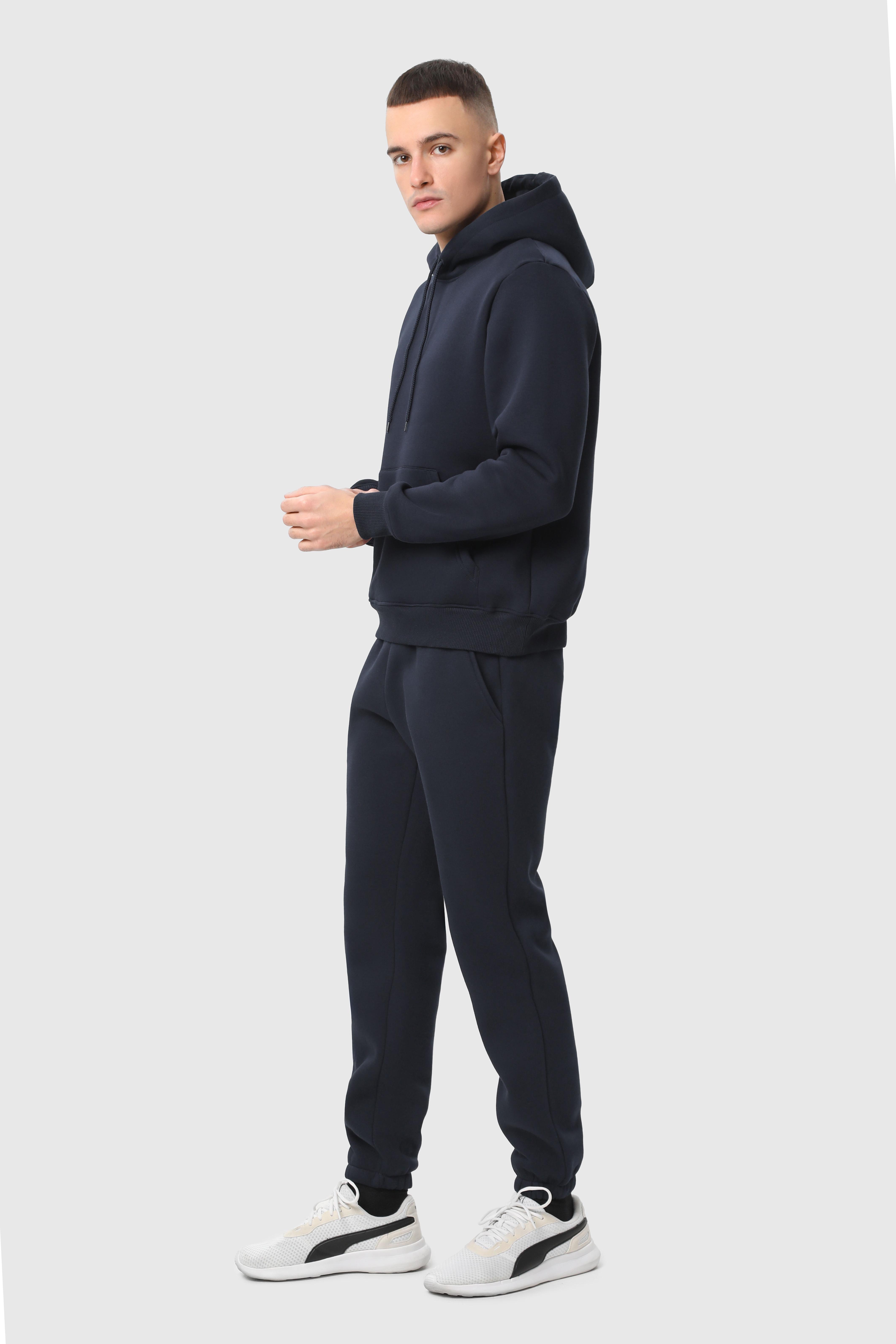 Костюм худі та штани чоловічий утеплений Ray BASIC U0801 L Темно-синій - фото 4 Костюм худі та штани чоловічий утеплений Ray BASIC U0801 L Темно-синій - фото 4