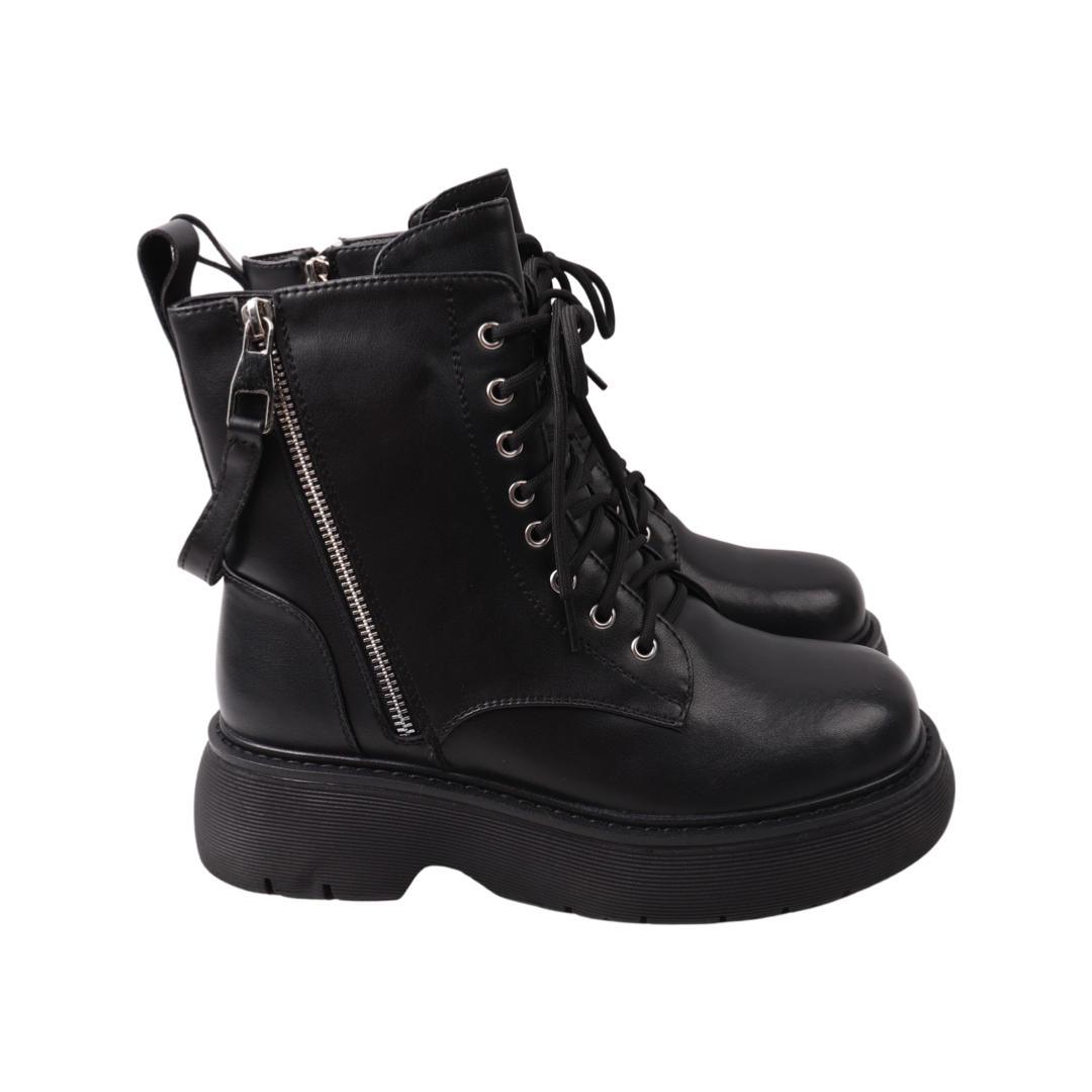 Ботинки женские Nina Mosconni из кожи р. 40 Черный (37-22ZHC)