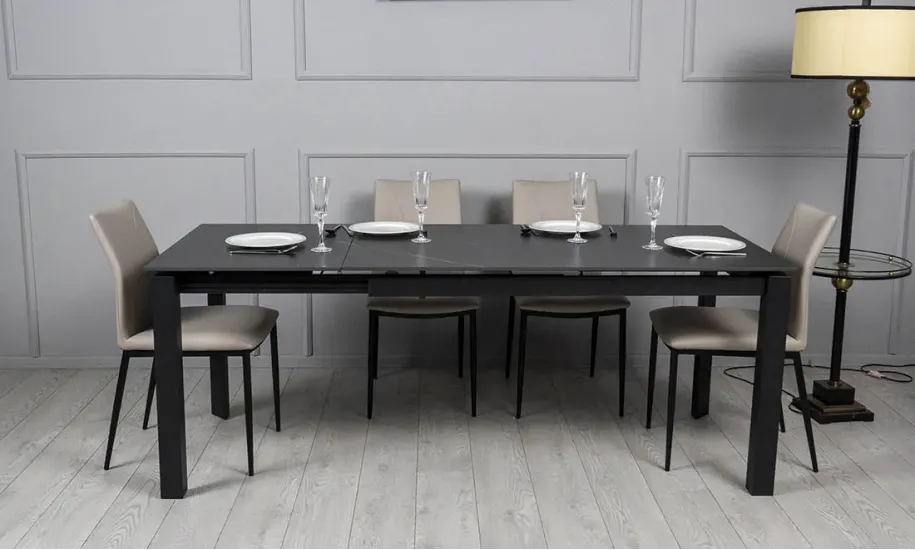 Стол раскладной Ларс 1400/2000х800х750 мм Черный - фото 4