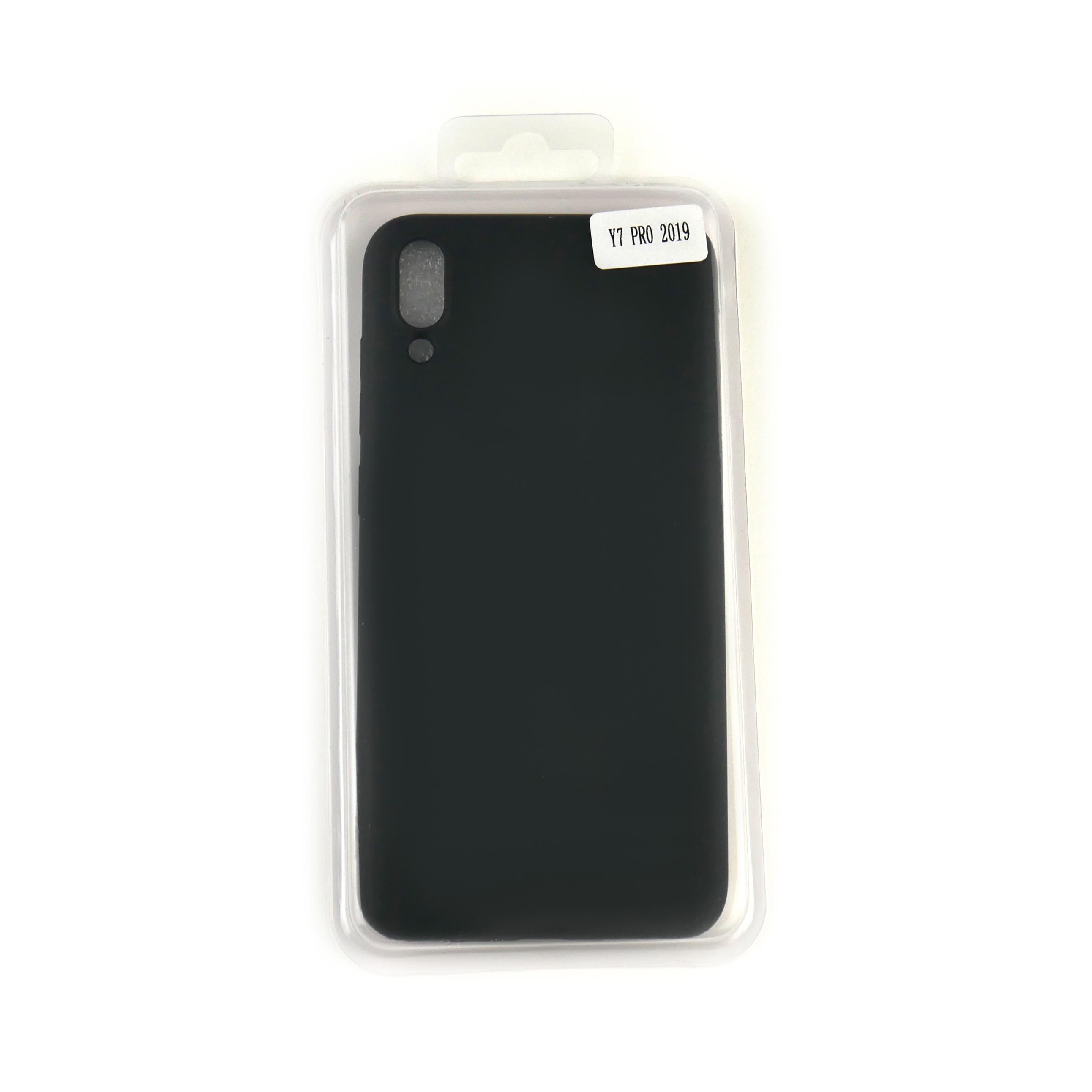 Чехол Silicone Case Full Cover Huawei Y7 Pro Черный
