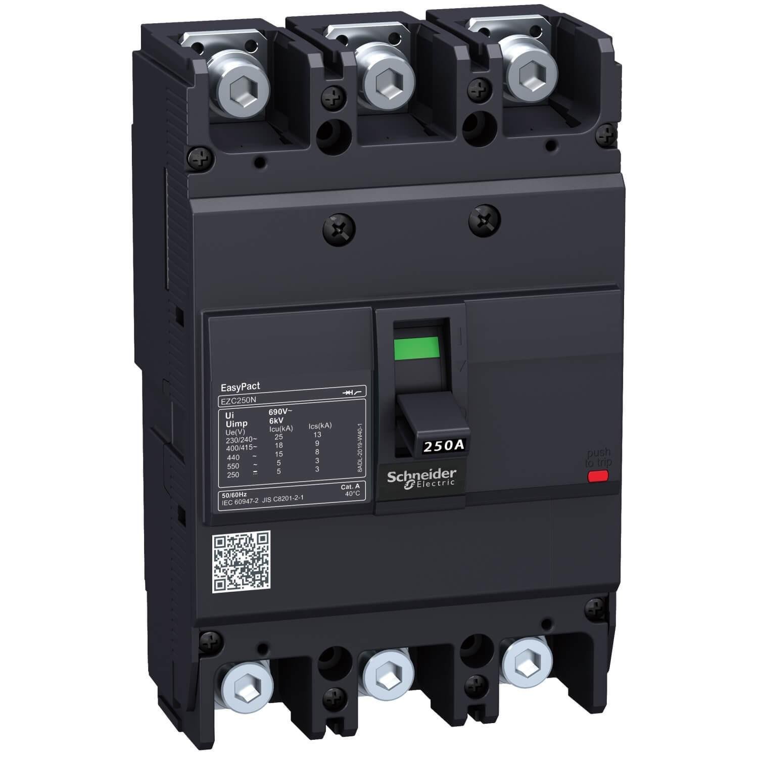 Автоматический выключатель Schneider Electric EASYPACT EZC250N 250 3P (EZC250N3250) Автоматический выключатель Schneider Electric EASYPACT EZC250N 250 3P (EZC250N3250)