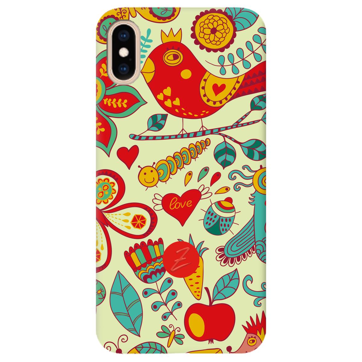 Силиконовый чехол Zorrov для Apple iPhone XS - Birds (11170040086052001)