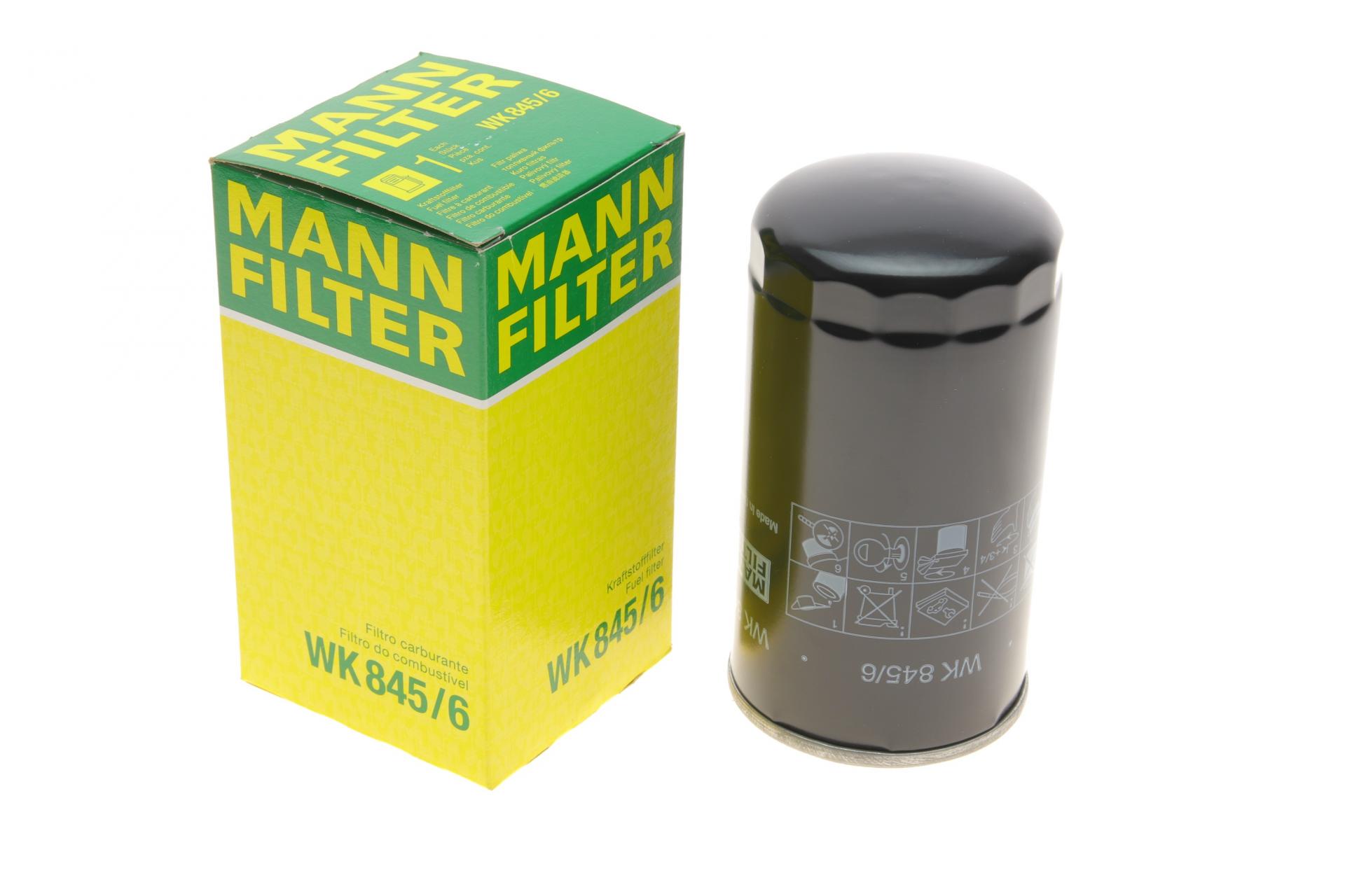 Фильтр топливный Mann-Filter для BMW 3 E36/5 E34/E39/7 E38 1,7D/2,5D/3,0D 91-04 M41/M51/M57 (WK 845/6)