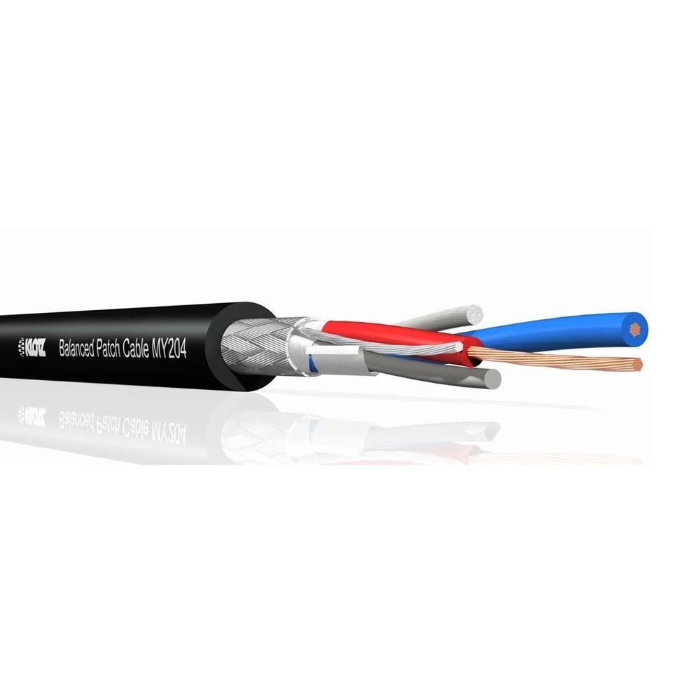 Кабель коммутационный симметричный Klotz PVC-NBR 2х0,19 мм2 24x0,10 мм Ø 4,6 мм 1 м Черный матовый (000001892)