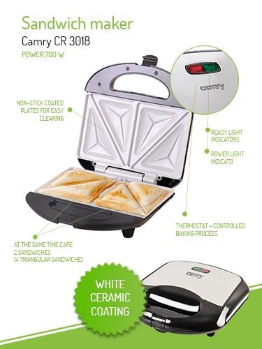Бутербродниця Camry CR 3018 (id_895) - фото 5