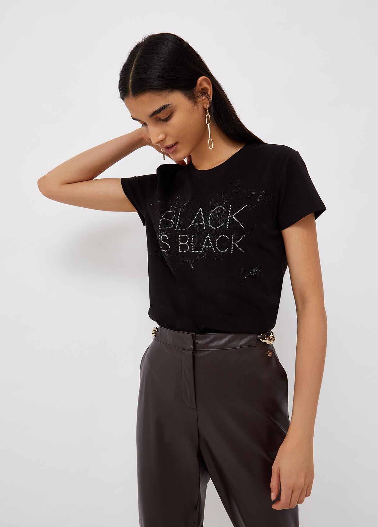 Футболка жіноча Liu Jo cf1301-j5003 40 Чорний