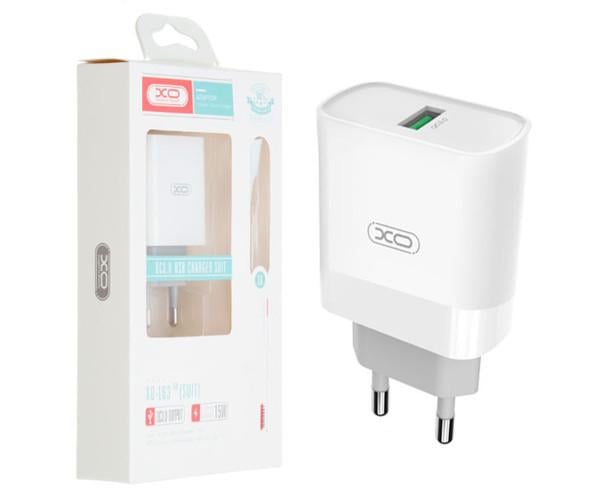 Устройство сетевое зарядное XO L63 Usb 2,4 A QC3,0 Type-C 1 м Белый