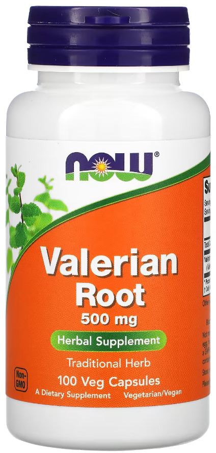 Добавка натуральная Корень валерианы NOW Foods Valerian Root 500 мг 100 вегетарианских капсул