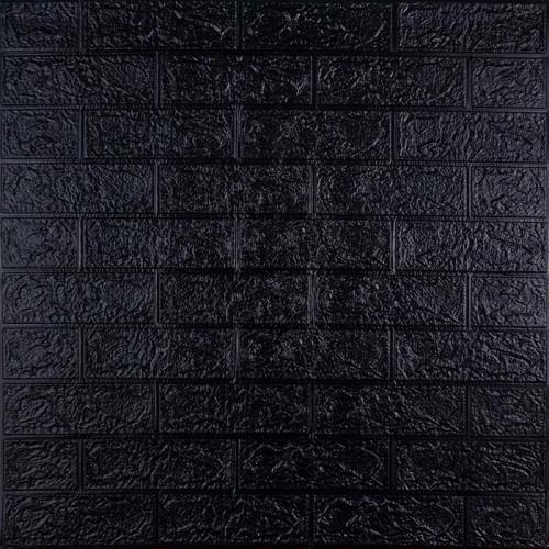 Панель самоклеюча 3D під чорну цеглу 700x770x3 мм