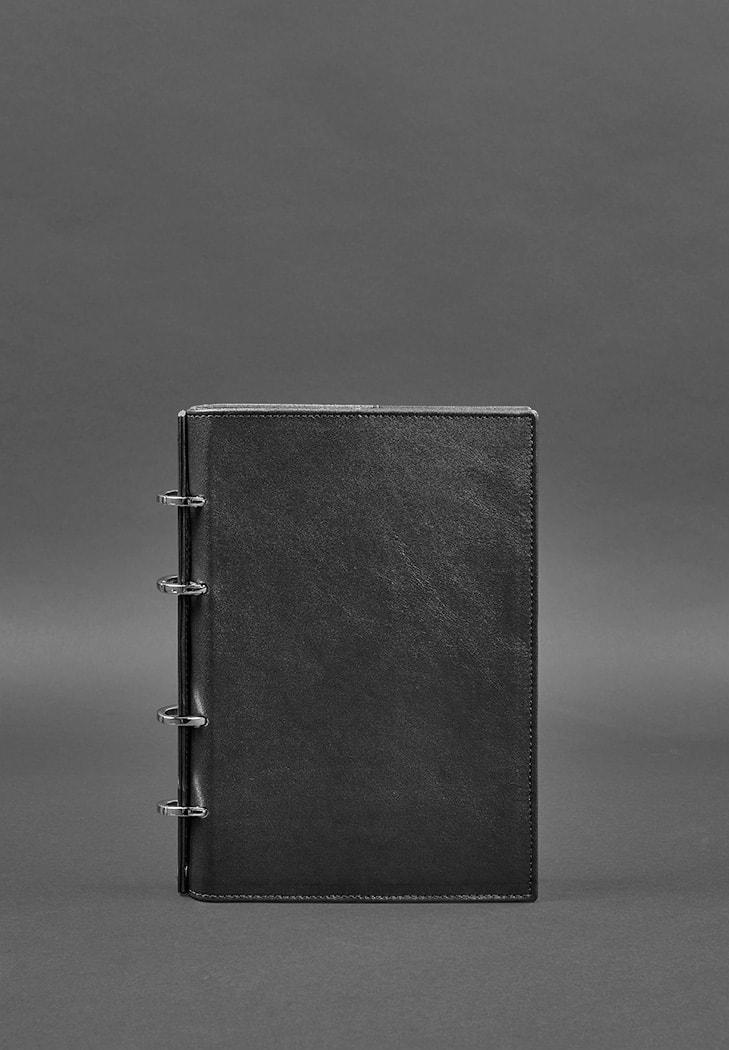 Блокнот шкіряний Софт-бук 9.0 на кільцях з твердою обкладинкою Чорний (A-026821) - фото 7 Блокнот шкіряний Софт-бук 9.0 на кільцях з твердою обкладинкою Чорний (A-026821) - фото 7