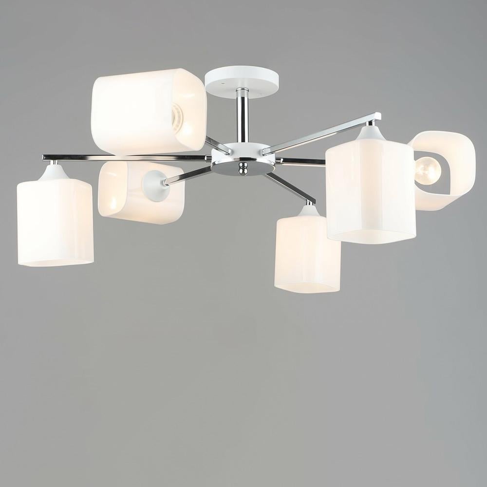 Люстра потолочная Lighthouse SRS-19982/6 CH+WT Белый/Хром