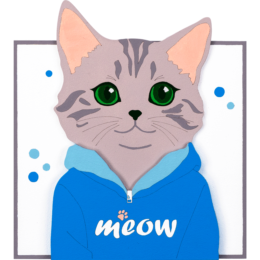 Набор картина 3D Rosa Talent Meow МДФ грунтованное 18х20 см (2742432701)