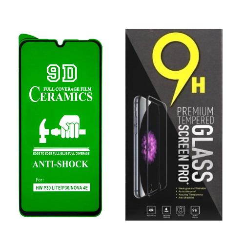 Плівка протиударна захисна Ceramics для Huawei P30 Lite/Nova 4e Full Glue Чорний