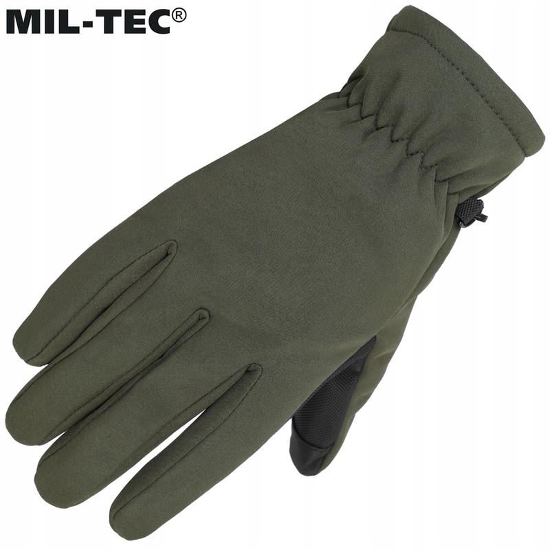 Перчатки утепленные зимние Mil-Tec Softshell Handschuhe Thinsulate Oliv M Оливковый (12521301-903-M) - фото 3