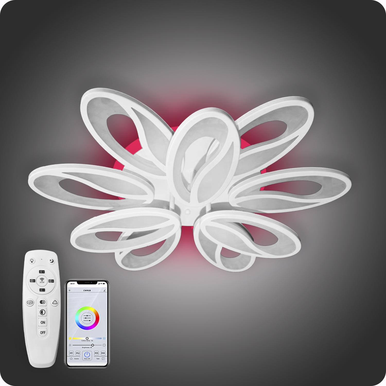 Люстра світлодіодна 517 Dlight 3color з пультом 150 Вт Білий (02094) - фото 2 Люстра світлодіодна 517 Dlight 3color з пультом 150 Вт Білий (02094) - фото 2