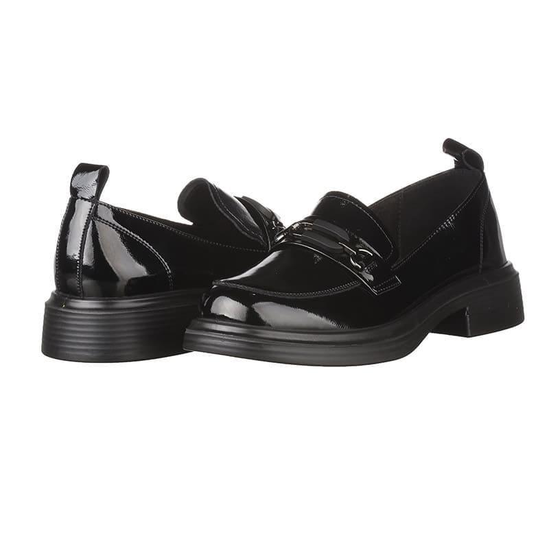 Лоферы женские PLPS P10-3 кожаные р. 36 Черный (90149)