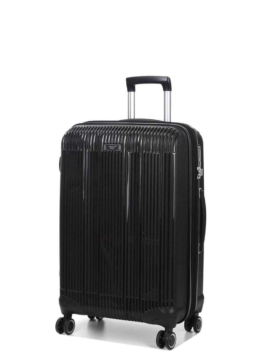 Чемодан Airtex 637 дорожный средний полипропилен 66 л 67х42х26 см Черный