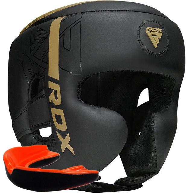 Боксерский шлем с капой RDX F6 KARA M Matte Golden (24993778)
