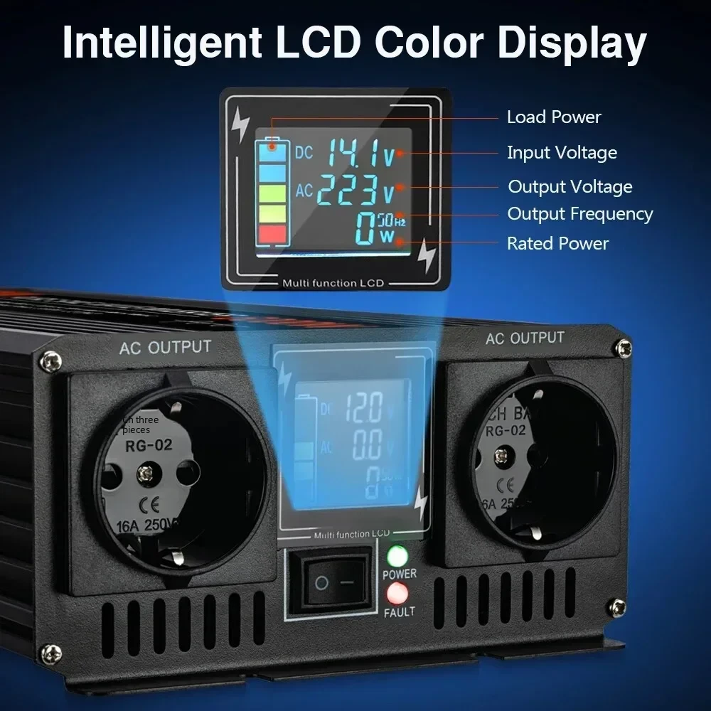 Інвертор Moexsiac 5000 W, 12 V/220 V/50 Hz чиста синусоїда - фото 5