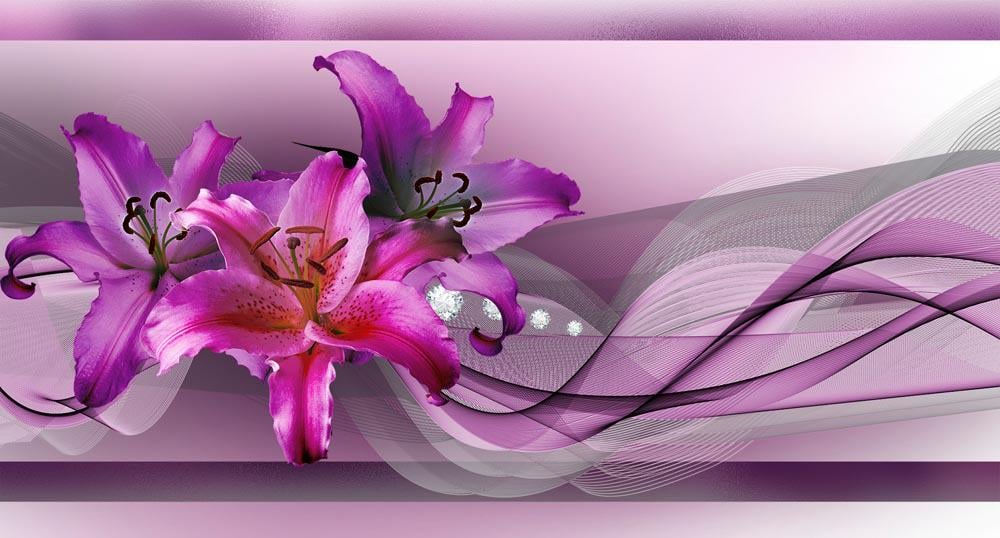 Фотообои Artside Лилии на стене 300520182d