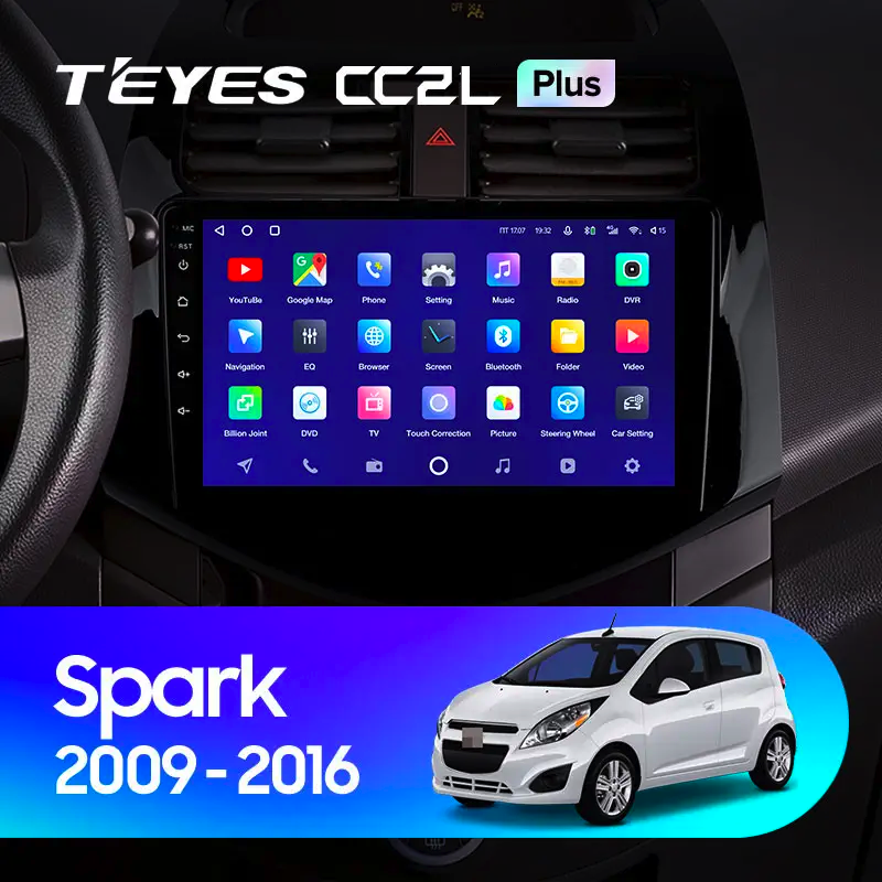 Автомагнітола штатна Teyes CC2L Plus для Chevrolet Spark M300 2009-2016 Android 2/32 Гб (1794047882) - фото 3