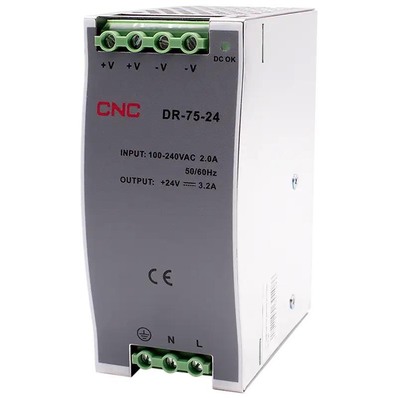 Блок питания на DIN-рейку однофазный CNC DR-75-24V DC In-АС 110-240V/Out-DC 24V 75 Вт (Б00045982)