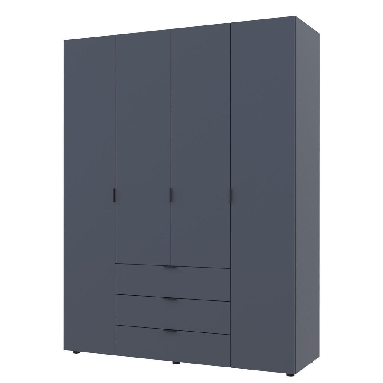 Шкаф распашной Doros Гелар 155х49,5х203,4 см Графит (DRS-011109)