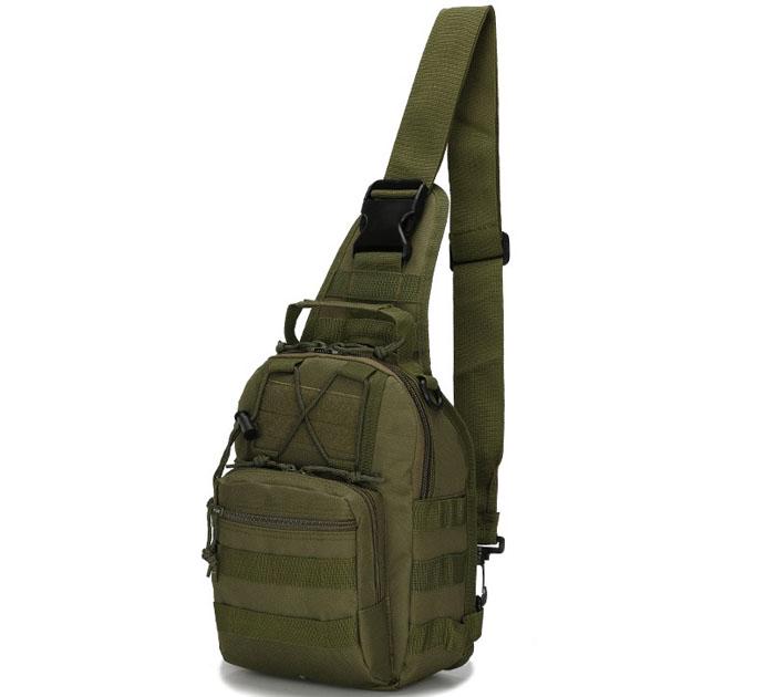 Сумка-слинг однолямочная Tactic с системой molle 7 л Olive (095-olive)