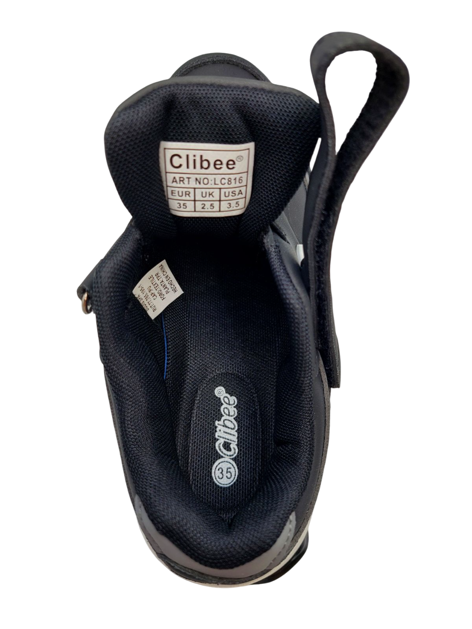 Кросівки для хлопчиків Clibee LC81616/35 р. 35 Чорний - фото 5 Кросівки для хлопчиків Clibee LC81616/35 р. 35 Чорний - фото 5