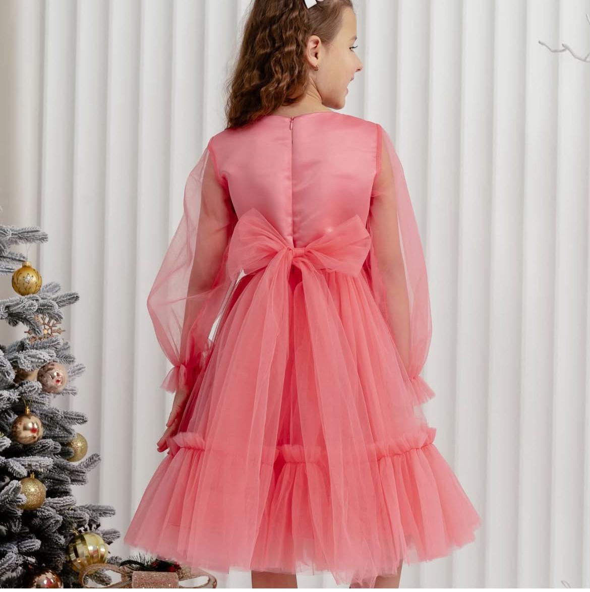 Платье праздничное для девочки 116 см Коралловый (2363319946) - фото 3 Платье праздничное для девочки 116 см Коралловый (2363319946) - фото 3