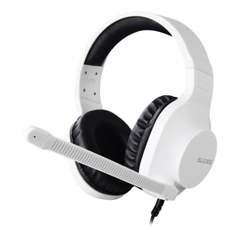 Наушники Sades SA-721 Spirits Stereo Eco-leather 50 мм 2 м  White (sa721wtj)