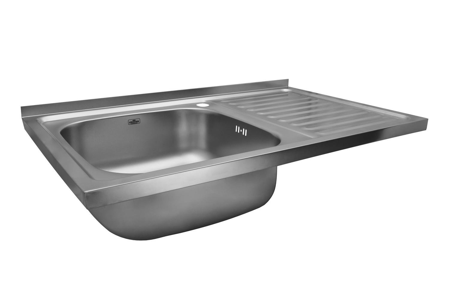 Мийка кухонна Kroner CV022820 з нержавіючої сталі прямокутна 800x500 мм 0.8 мм (25956331) - фото 3