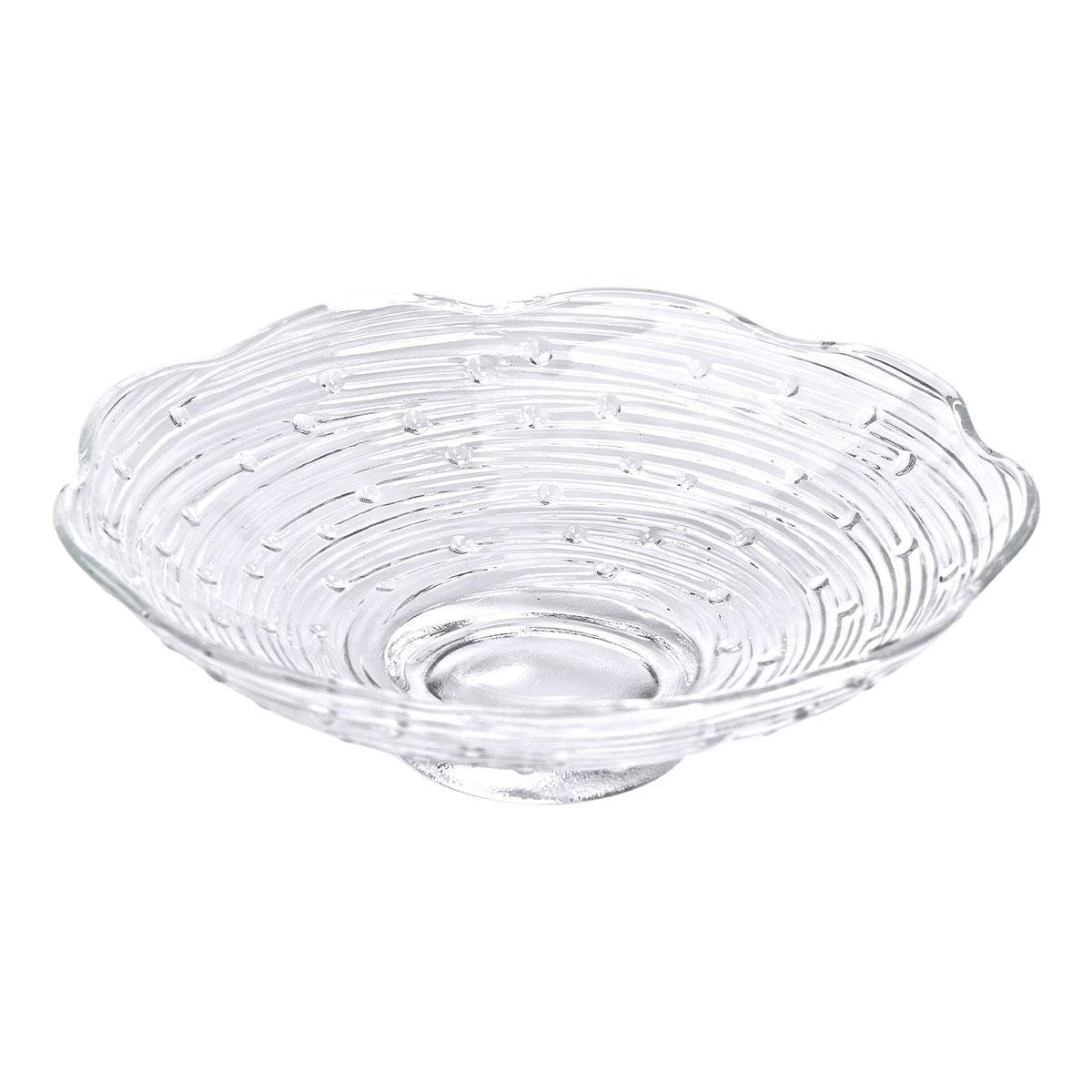 Фруктовница стеклянная Листья лотоса Ø23 см (HP-YH-12) - фото 2