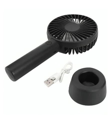 Вентилятор ручной Portable Mini Fan X9 на аккумуляторе USB Черный (2571682754) - фото 4