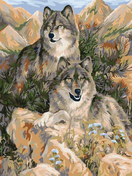 Картина по номерам Danko Toys Животные Волки 30х40 см рус. в коробке (KpN-03-09) Картина по номерам Danko Toys Животные Волки 30х40 см рус. в коробке (KpN-03-09)