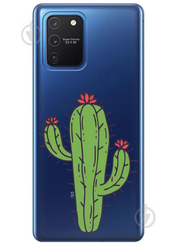 Прозрачный силиконовый чехол iSwag для Samsung Galaxy S10 Lite с рисунком - Тропический кактус (KS3446) Прозрачный силиконовый чехол iSwag для Samsung Galaxy S10 Lite с рисунком - Тропический кактус (KS3446)