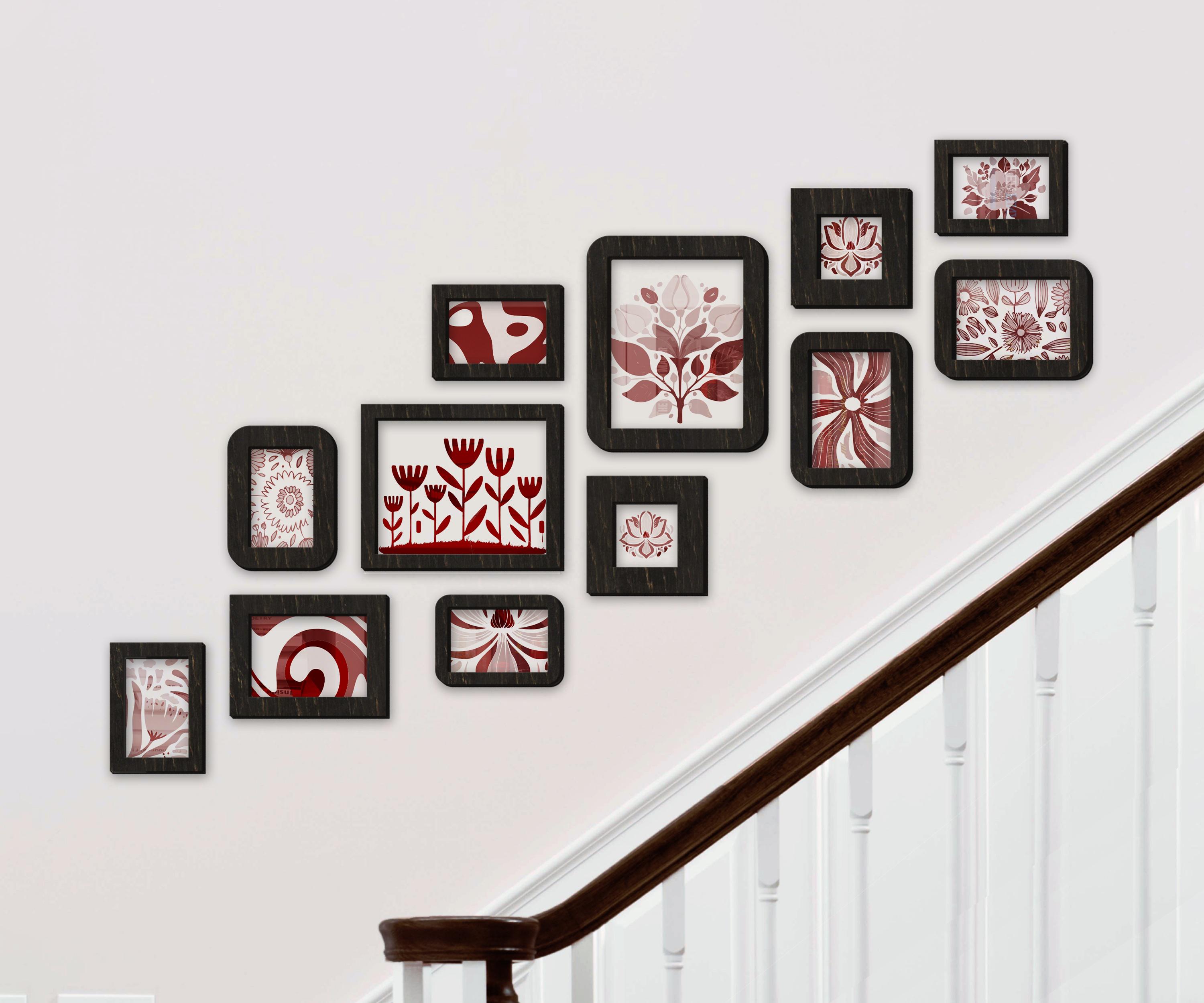 Набір настінних фоторамок The Frame Depot дерев'яних на 12 фото Чорний (frame_set_12_piece-4) - фото 3 Набір настінних фоторамок The Frame Depot дерев'яних на 12 фото Чорний (frame_set_12_piece-4) - фото 3