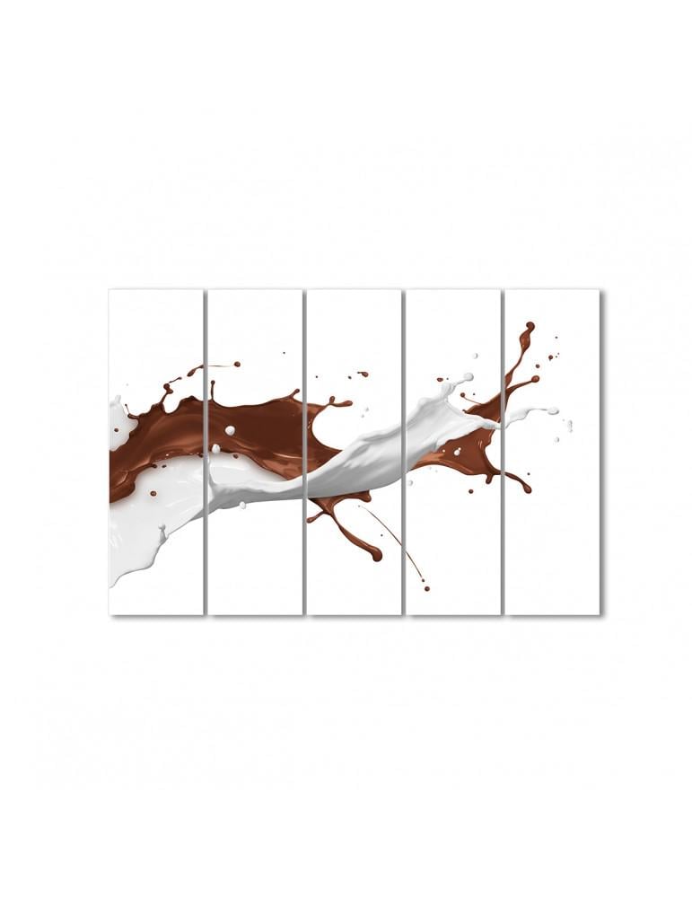Картина модульная Танец шоколада и молока 5 модулей 120x180 см