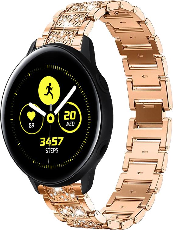 Браслет металлический Glam для Galaxy Watch Active Rose Gold (32796-27)