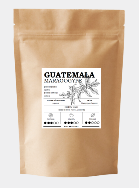 Кофе молотый Гватемала Maragogype Арабика 100% 500 г Кофе молотый Гватемала Maragogype Арабика 100% 500 г