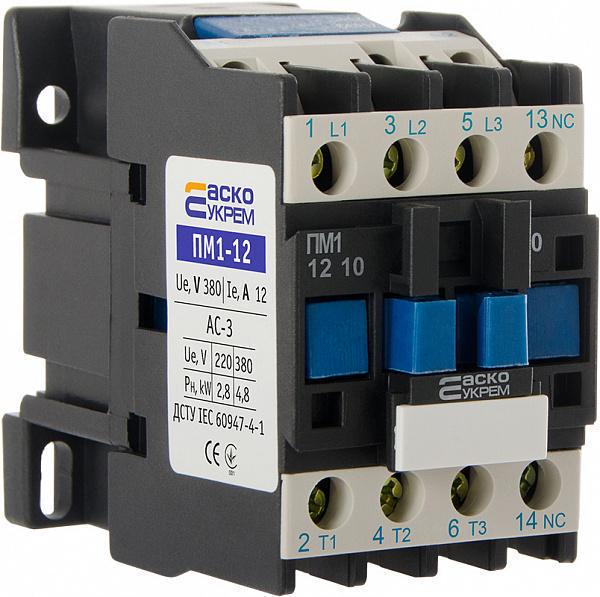 Контактор-пускатель АСКО-Укрем ПМ 1-12-10 M7 LC1-D1210 12А 220 B 1NO (A0040010045)