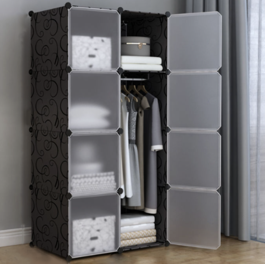 Шафа пластикова для одягу на 2 секції модульна (Е500007)