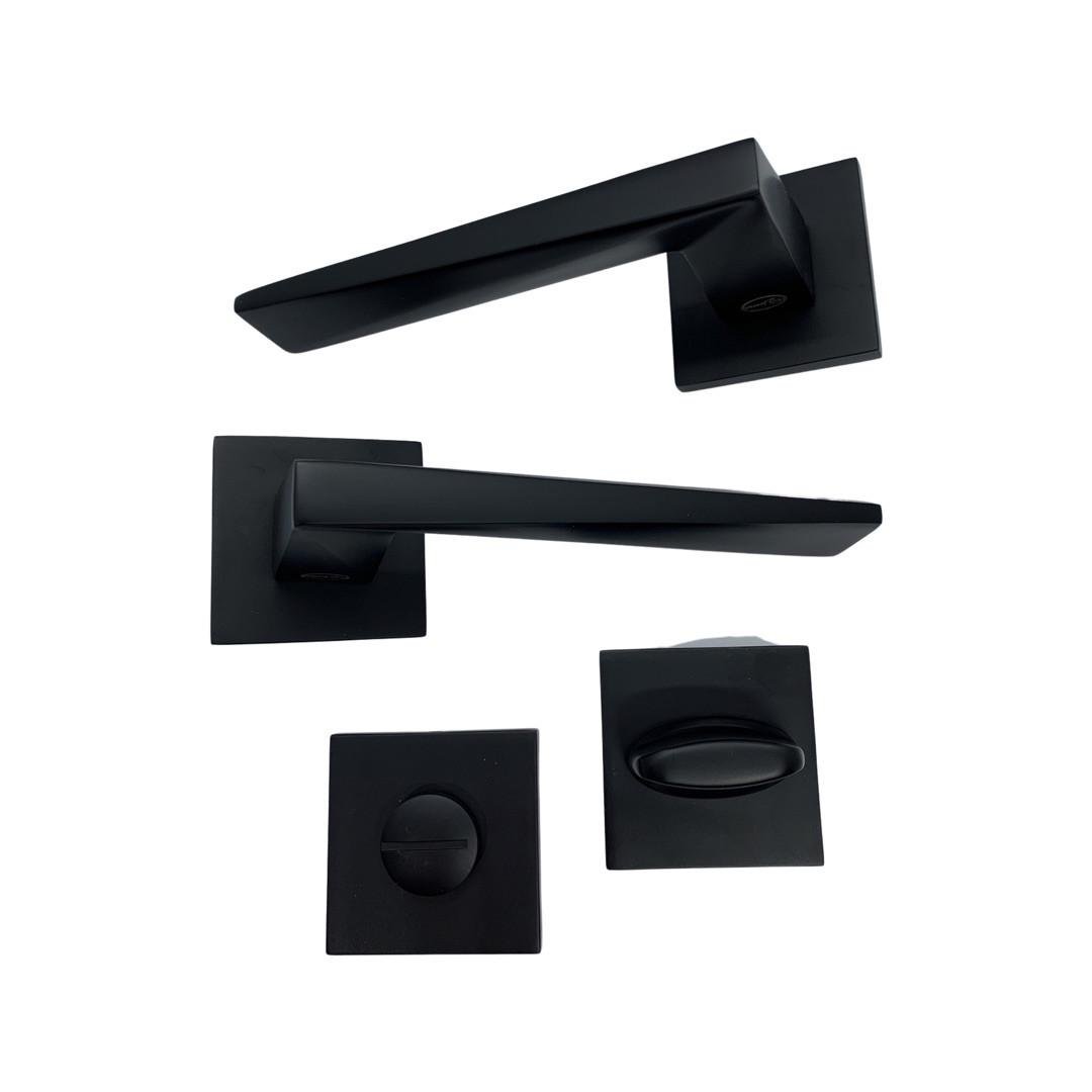 Ручки для міжкімнатних дверей на розетах Vortex ASL-44 matte WC Black