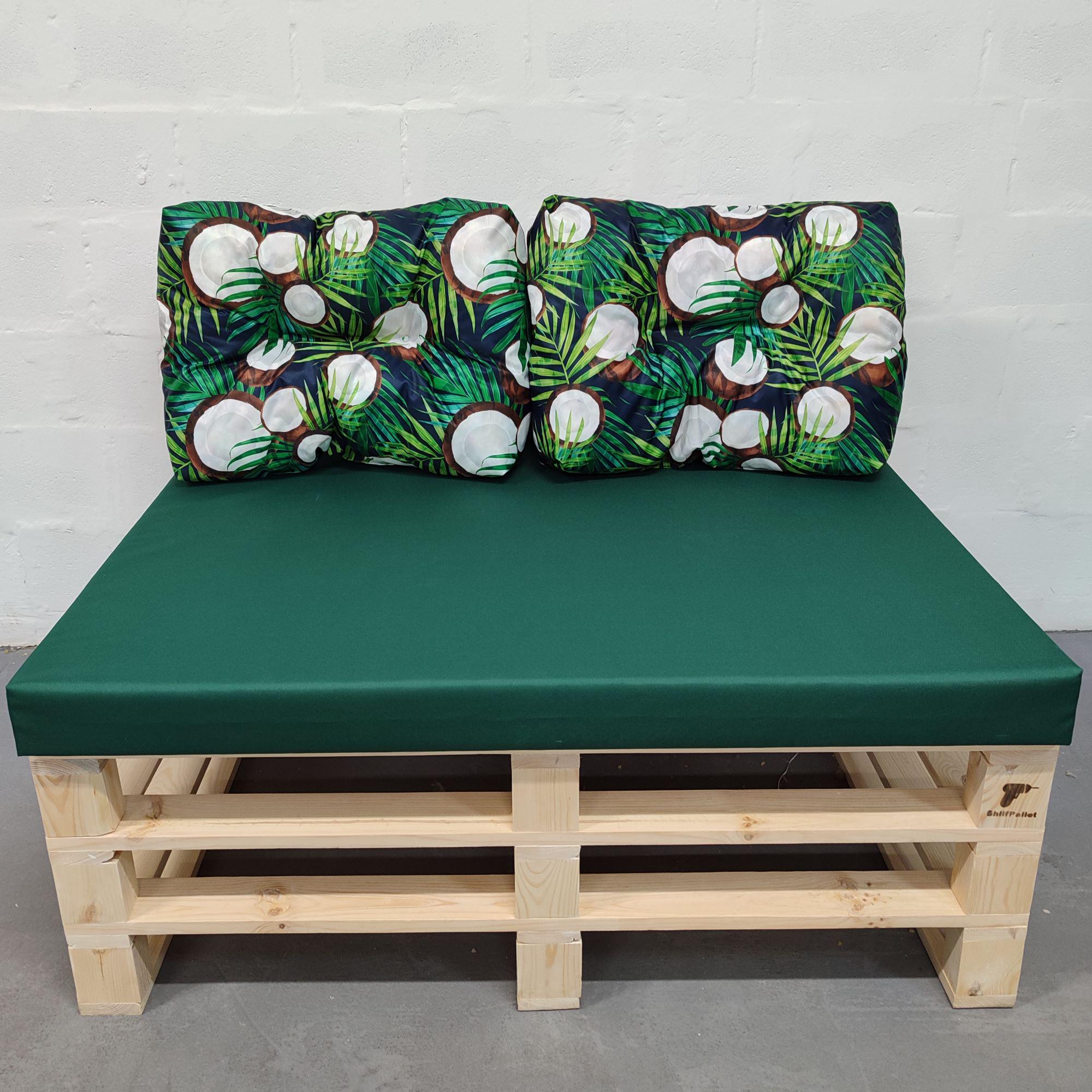 Комплект водоотталкивающих подушек для паллет-дивана eGarden оксфорд 120x80x10/60x45x12 см 2 шт. Темно-зеленый/Coconut (5315) - фото 2 Комплект водоотталкивающих подушек для паллет-дивана eGarden оксфорд 120x80x10/60x45x12 см 2 шт. Темно-зеленый/Coconut (5315) - фото 2