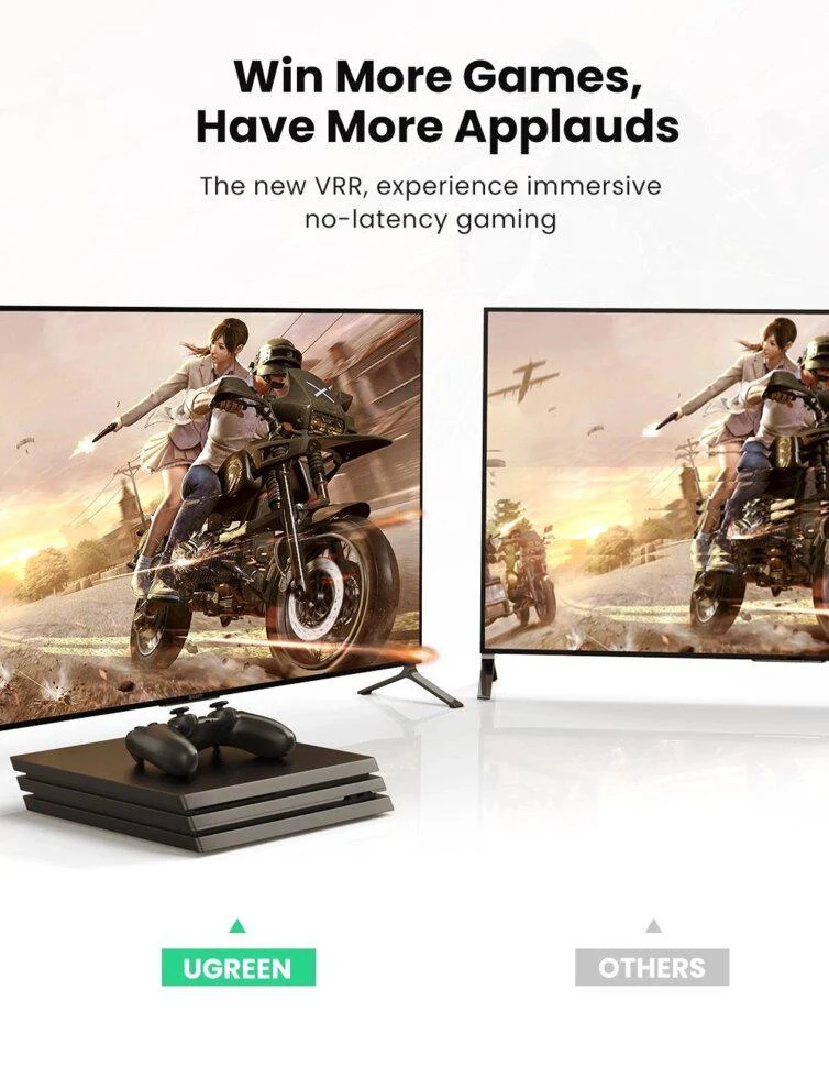 Кабель UGREEN HD140 HDMI 8K Ultra HD 3 м Black (80404) - фото 3 Кабель UGREEN HD140 HDMI 8K Ultra HD 3 м Black (80404) - фото 3